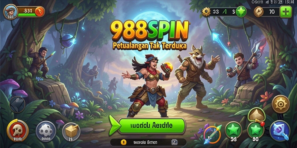 Tampilan gameplay yang penuh aksi dan petualangan di 988SPIN.