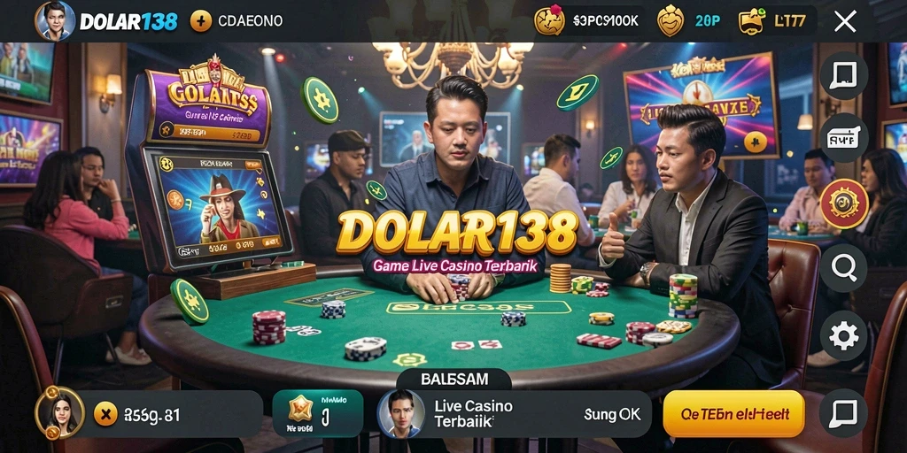 Screenshot gameplay DOLAR138 menampilkan suasana Live Casino yang mendebarkan.