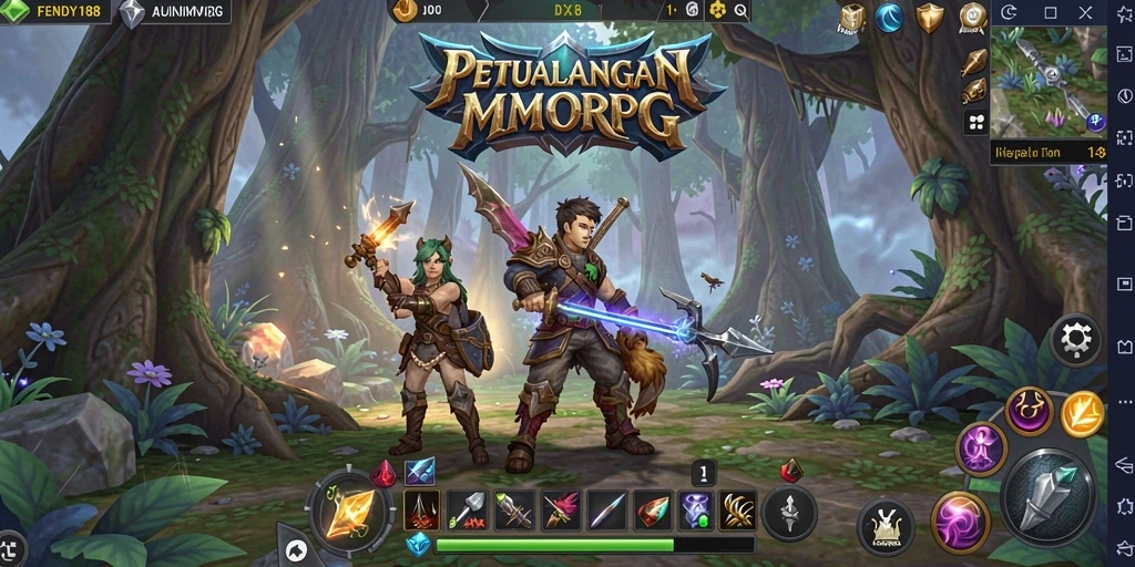 Screenshot gameplay menunjukkan pertarungan epik dalam FENDY188.