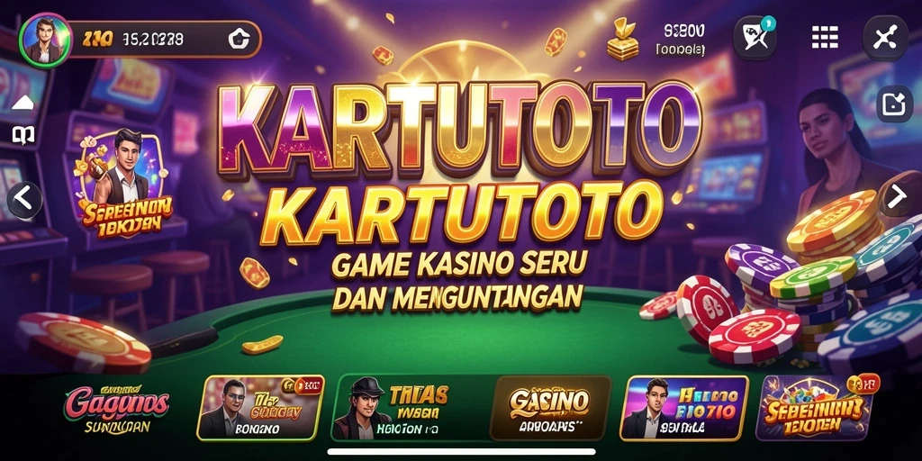 Screenshot gameplay KARTUTOTO yang menunjukkan keseruan permainan Kasino.
