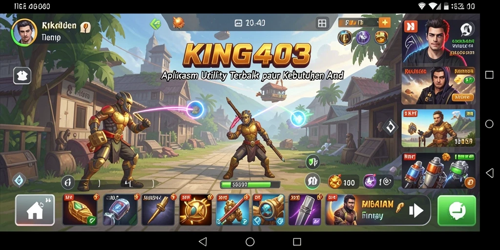Screenshot utama KING403 menampilkan fitur-fitur Utility yang intuitif.