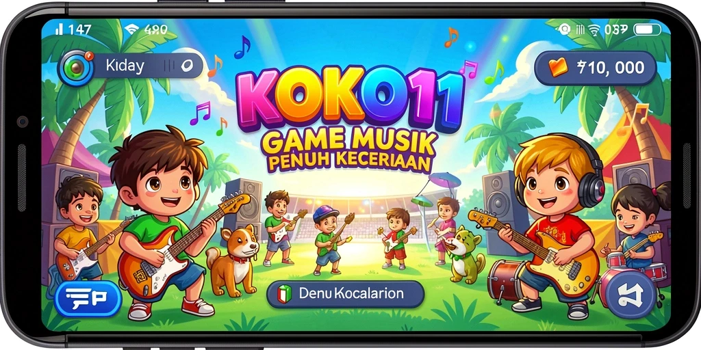 Tampilan antarmuka gameplay KOKO11 yang cerah dan menarik.