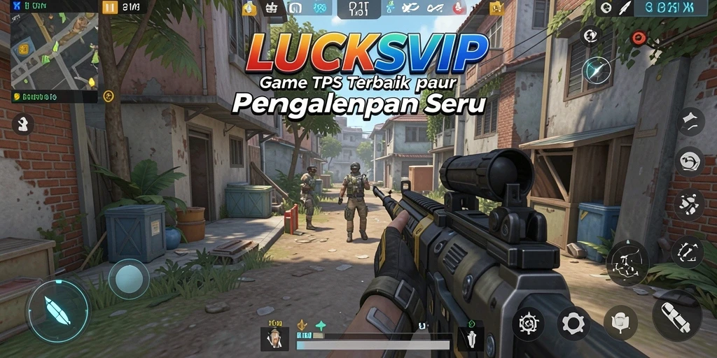 Tangkapan layar LUCKSVIP menampilkan aksi gameplay TPS yang mendebarkan.