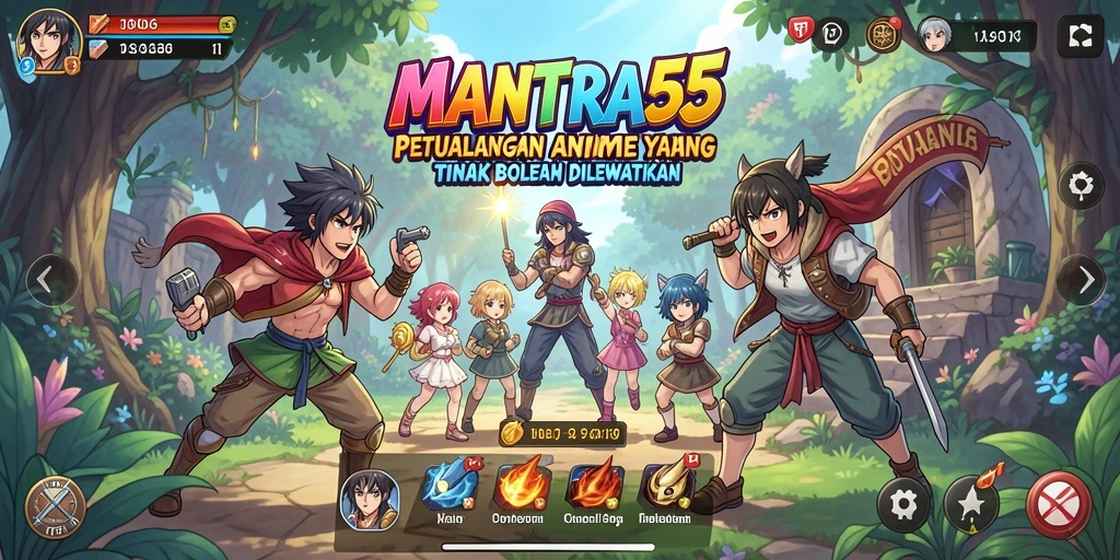 Tangkapan layar dari gameplay seru di dalam MANTRA55.