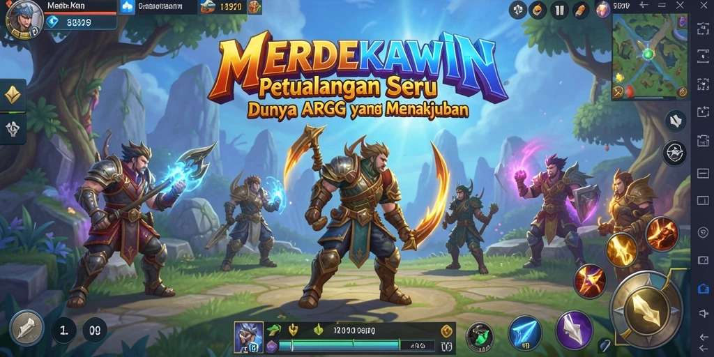 Visual menakjubkan dari gameplay ARPG MERDEKAWIN yang seru.