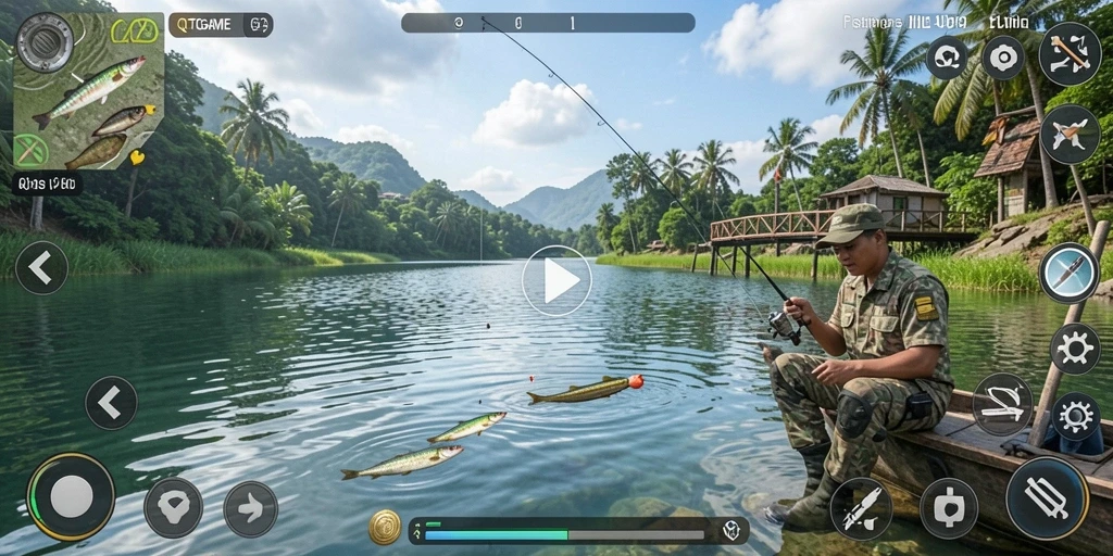 Gameplay seru menangkap ikan di QTGAME.