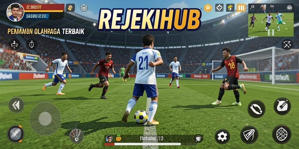 Tangkapan layar dari gameplay seru REJEKIHUB yang menggambarkan aksi olahraga.