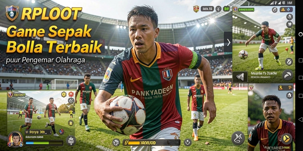 Gameplay RPLOOT yang realistis dan menegangkan dalam pertandingan sepak bola.