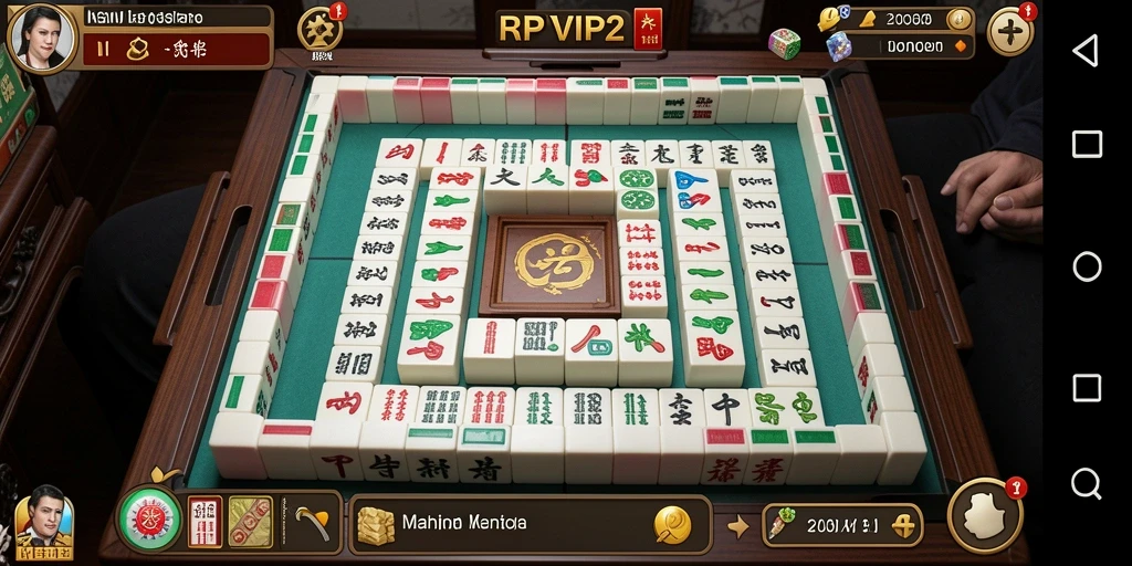 Tampilan screenshot RPVIP2 yang menunjukkan keseruan gameplay Mahjong.