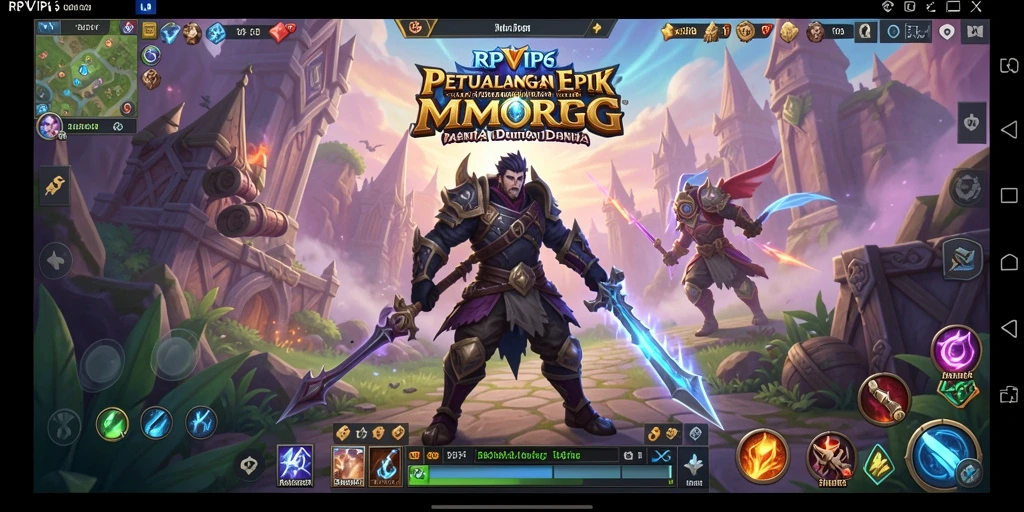 Screenshot RPVIP6 menampilkan aksi seru dalam gameplay MMORPG.