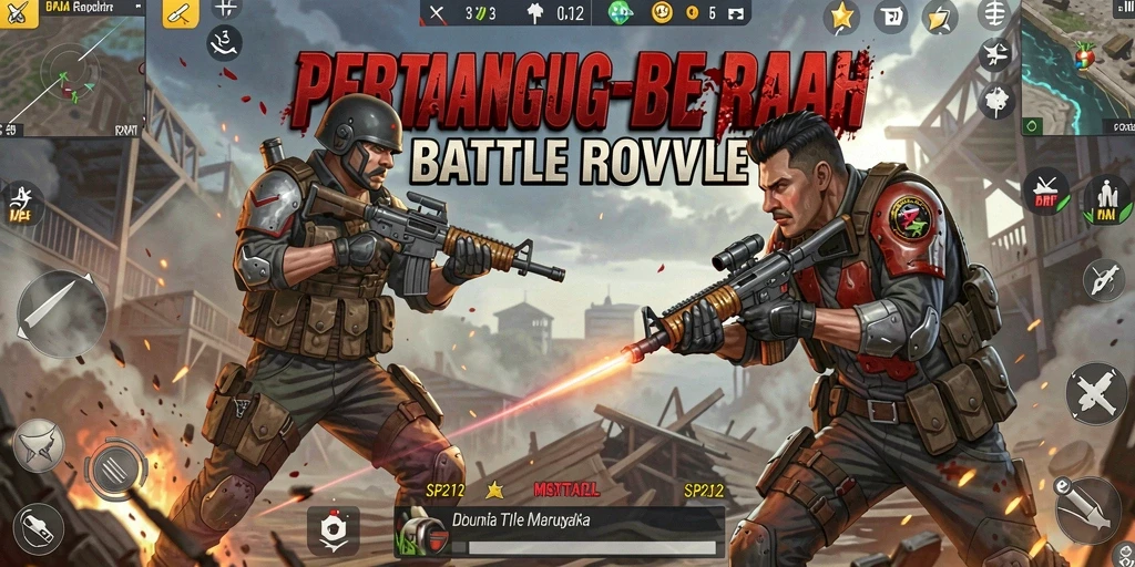 Menampilkan gameplay seru dengan aksi Battle Royale di SP212.