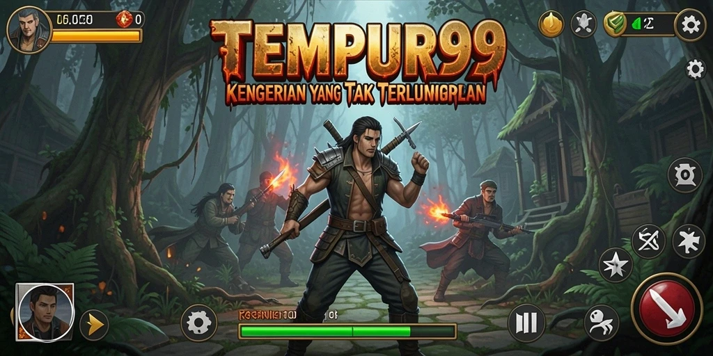 Screenshot TEMPUR99 menunjukkan gameplay yang menegangkan dan atmosfir horror.